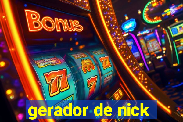 gerador de nick